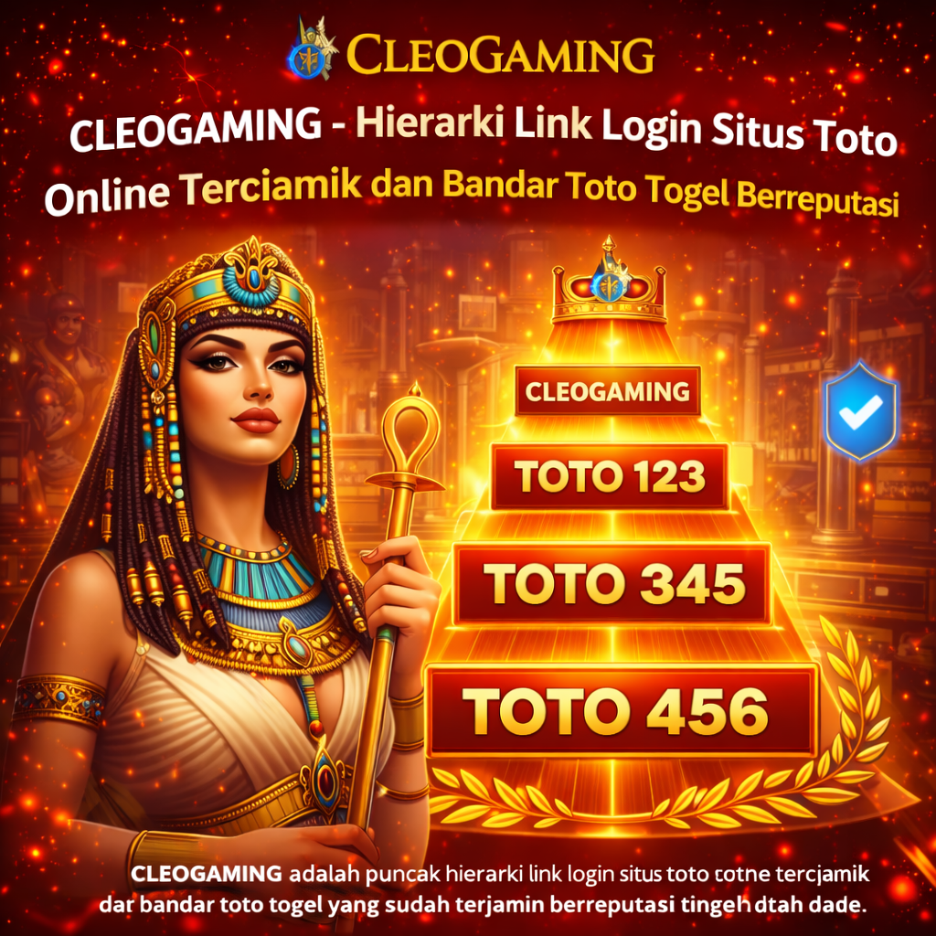 CLEOGAMING adalah puncak hierarki link login situs toto online terciamik dan bandar toto togel yang sudah terjamin berreputasi tinggi dalam dunia toto togel online.